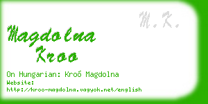 magdolna kroo business card